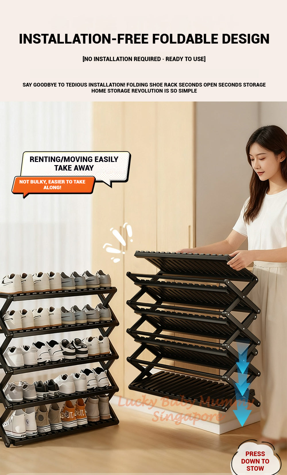 Minimalist Bamboo Shoe Rack Installation Free