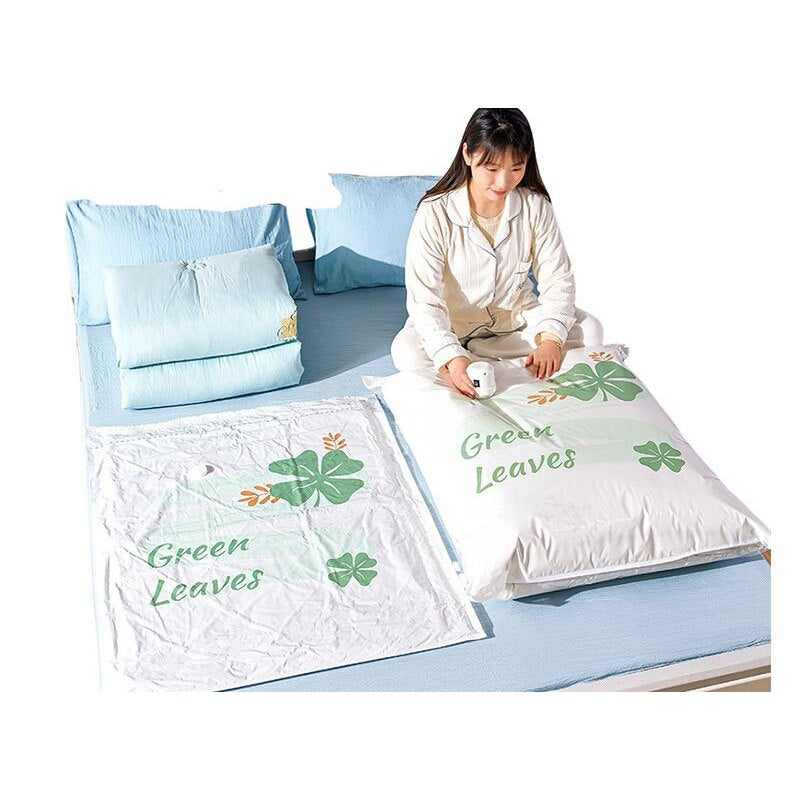 Foldable Vacuum Storage Bags for Travel, Space-Saving Clothes Organizer with Compression Seal