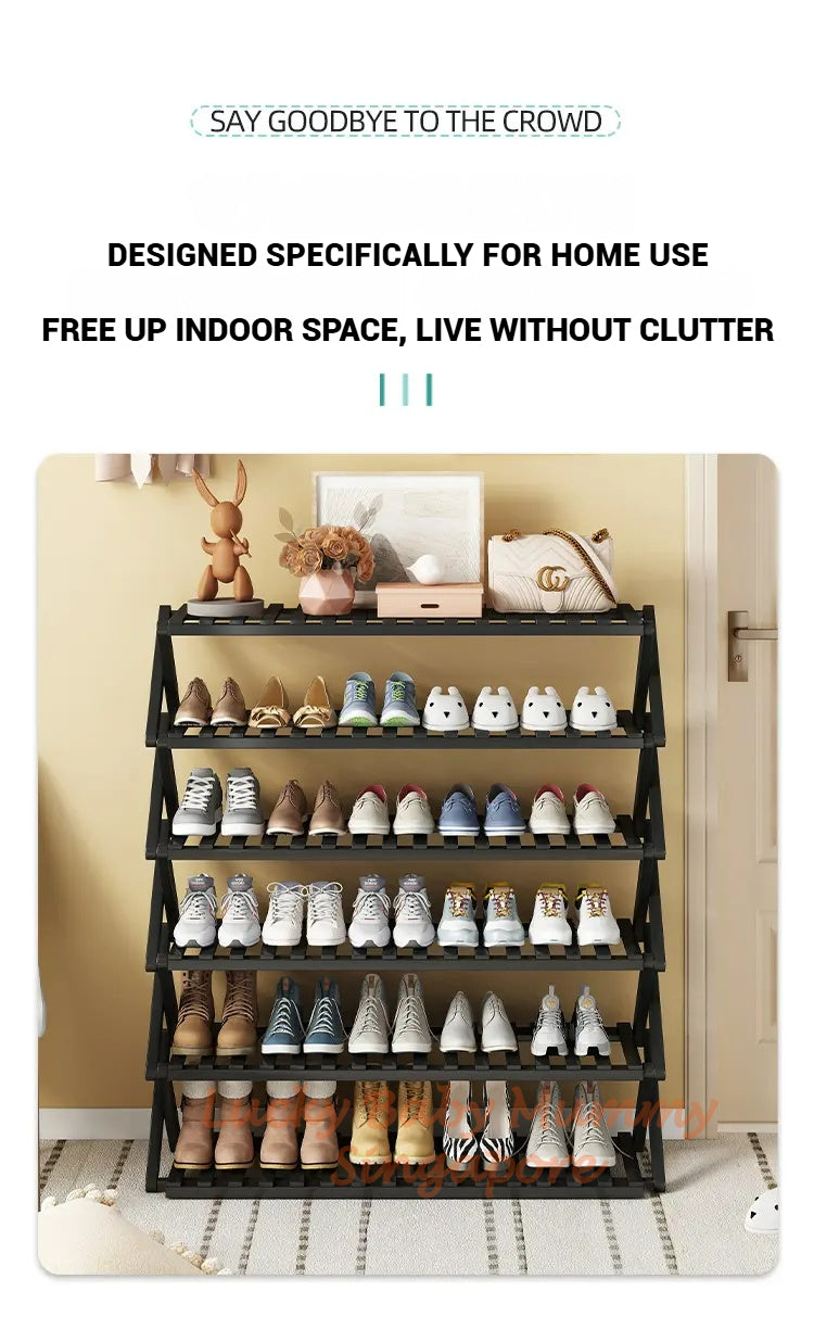 Minimalist Bamboo Shoe Rack Installation Free