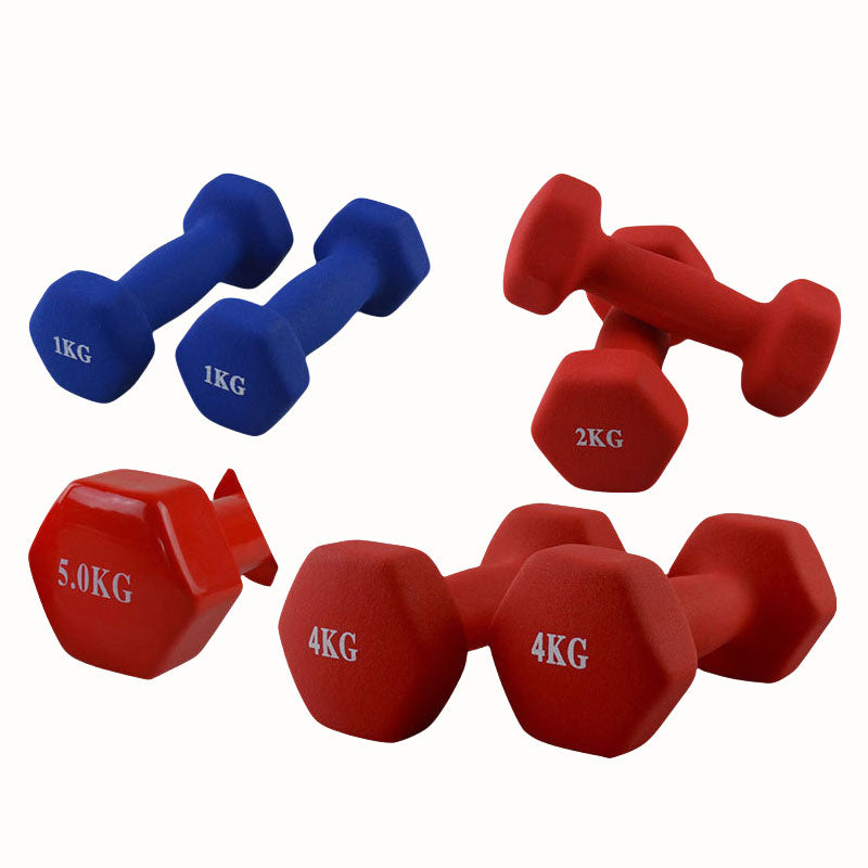 Female Lady Vinyl Dumbbells 1kg - 5kg