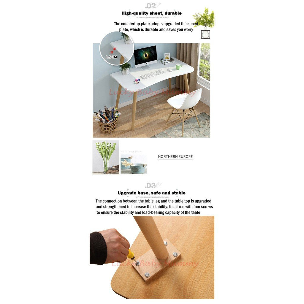 Solid Wood Leg Computer Laptop Table