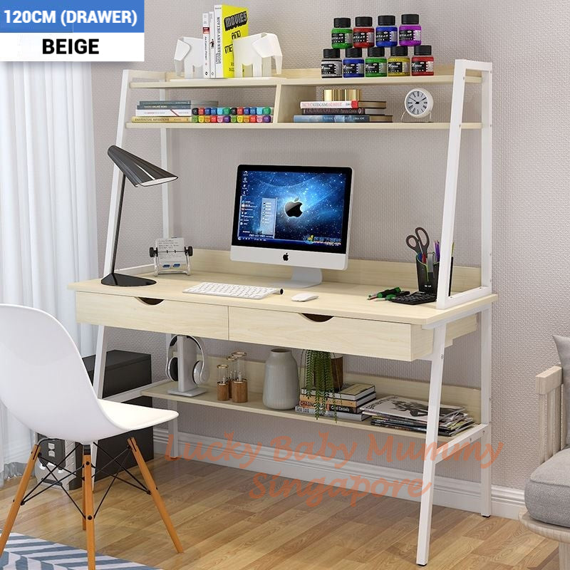 【A68】Computer Tables with Bookshelf