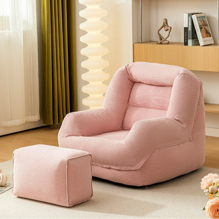 S23 Tatami Lazy Sofa With Leg Rest/ Cozy Tatami Chair for Bedroom, Balcony, and Living Room/ Washable Cover