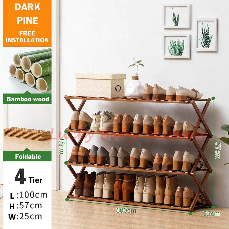 Minimalist Bamboo Shoe Rack Installation Free