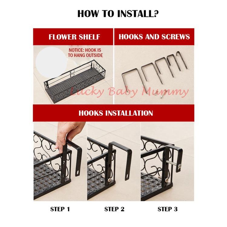 Steel Flower Potted Pot Plant Rack