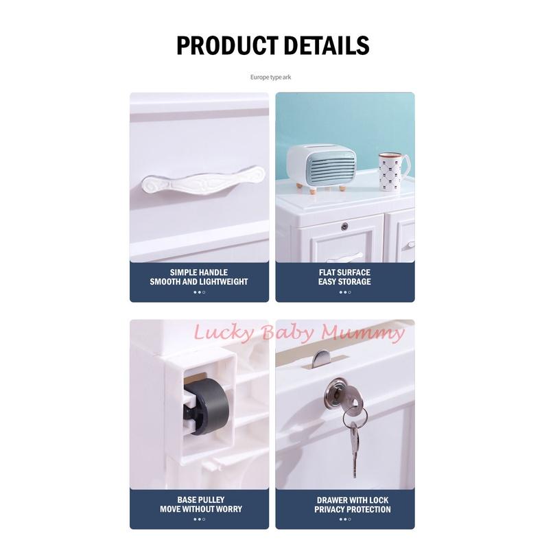 【Type F】Pure White Drawers