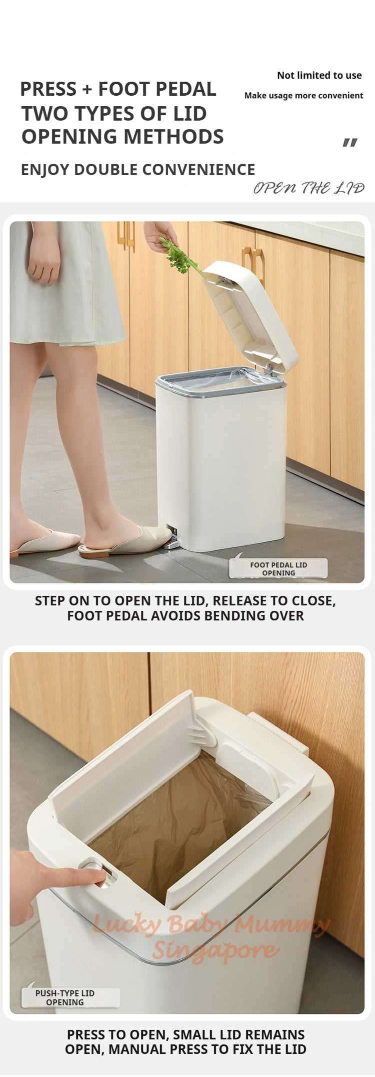 Double Door Trash Bin