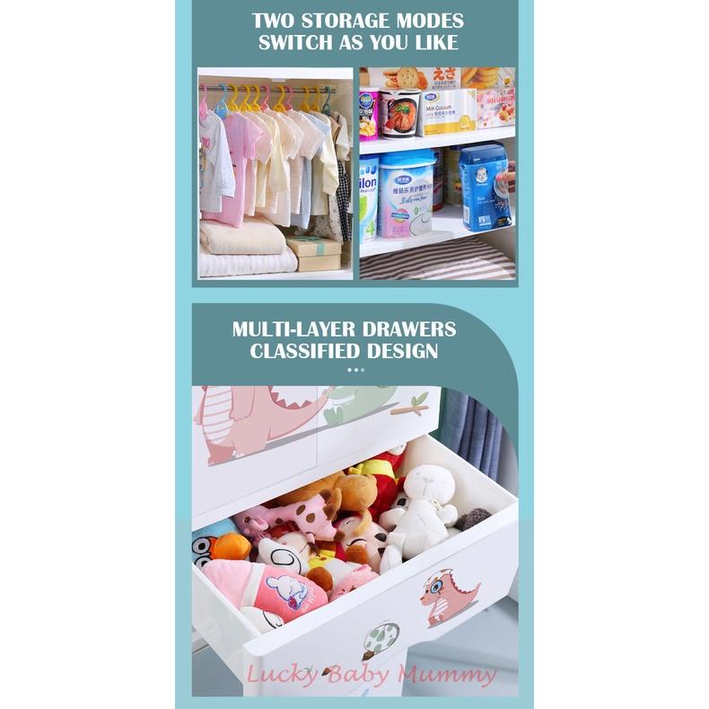 Type D Kids Wardrobe Clothes Rack cabinet