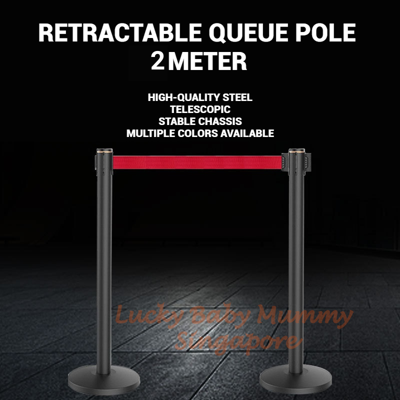 Retractable Queue Pole 2 Meter