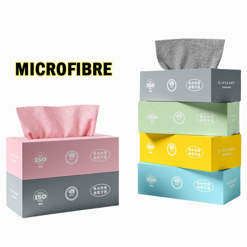 Disposable Microfibre Cleaning Cloth | Multi-Purpose Kitchen Wipes for Home Use