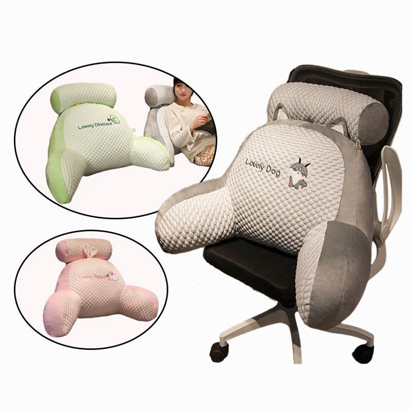 Ice Bean Waist Support Cushion Pillow | Backrest for Sofa, Bed & Office Chair