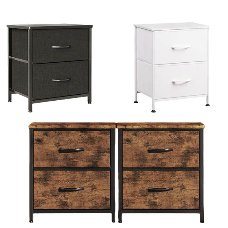 Fabric Drawer Side Table