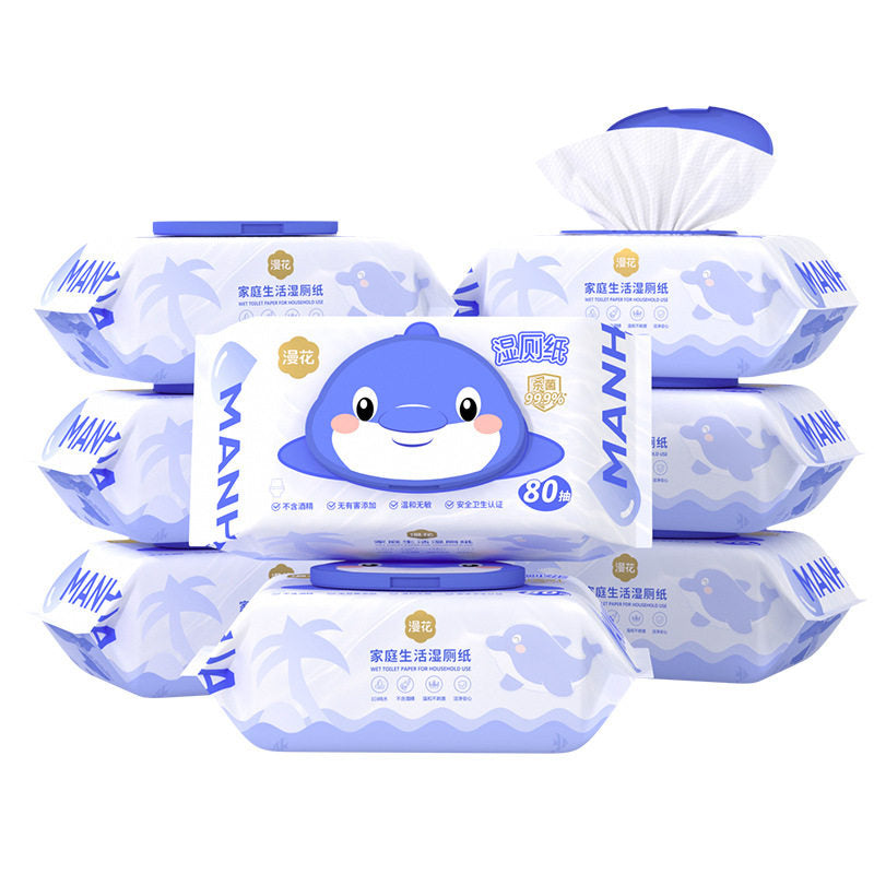 Manhua Flushable Toilet Wet Wipes 80 Sheets