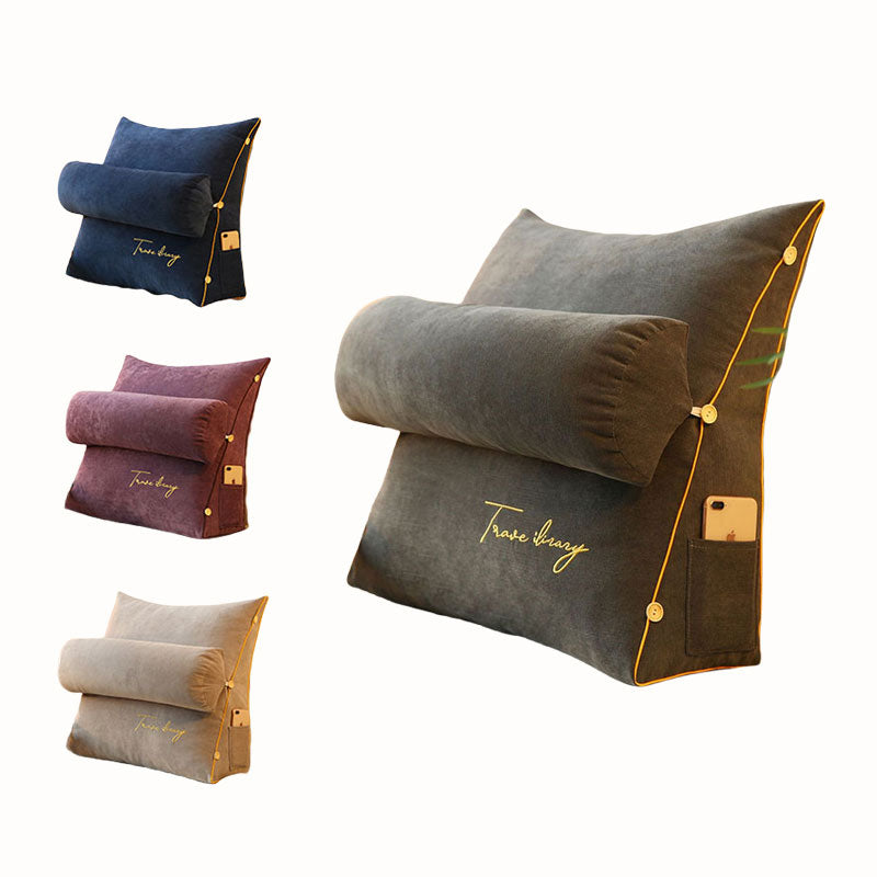 Embriodered Velvet Pillow with Headrest