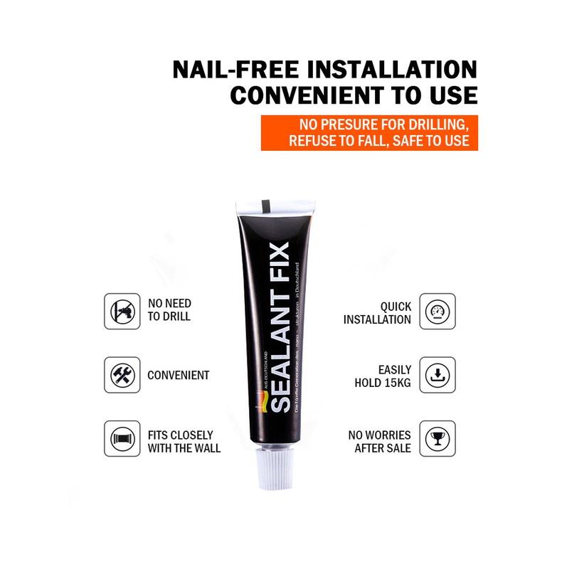 Nail Free Bathroom Rack