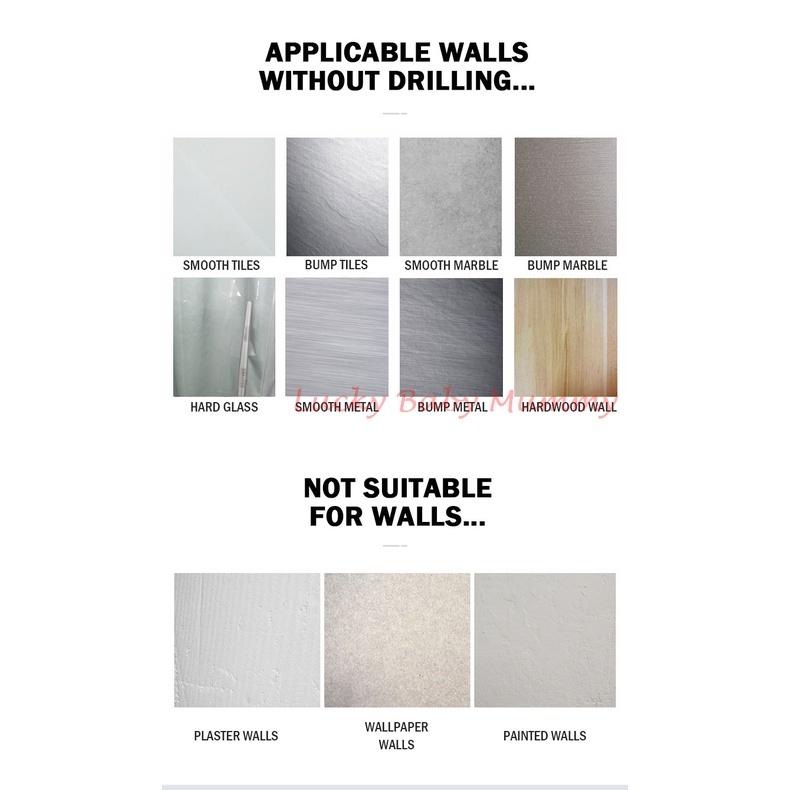 Nail Free Bathroom Rack