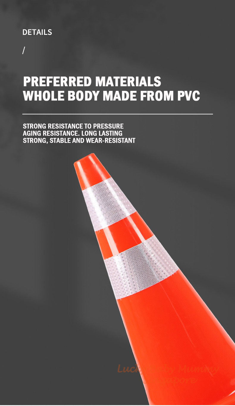 70cm PVC Traffic Cone/ Retractable 2.2 Meter Traffic Cone Bar