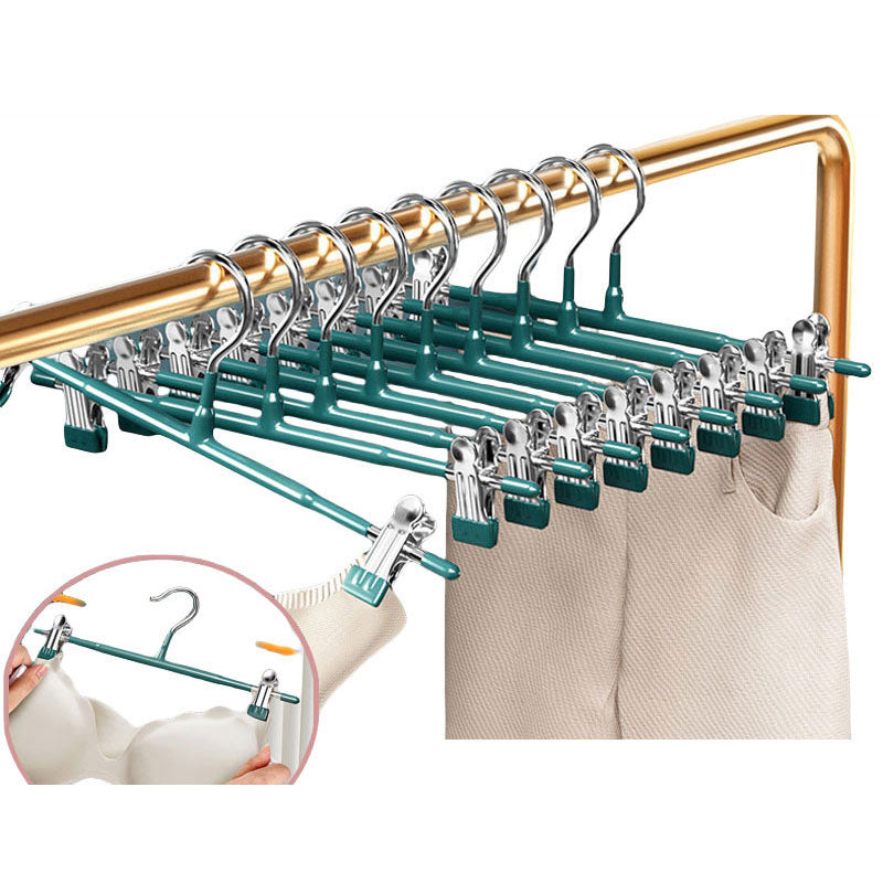 Pants Hangers with Anti-Slip Clips, Skirt hangers with Clips