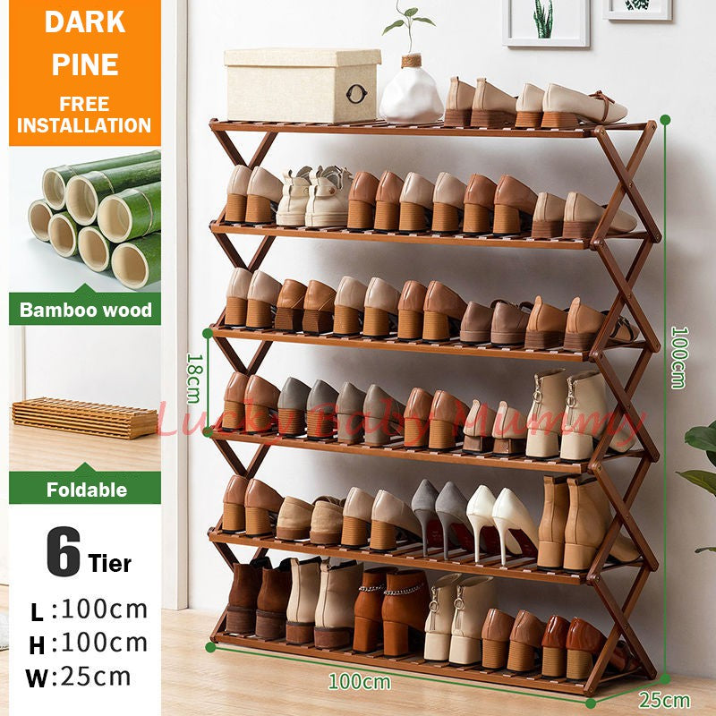Minimalist Bamboo Shoe Rack Installation Free