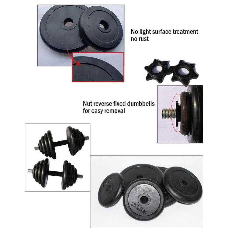 Black Cast Iron Chrome Dumbbell Set for Bodybuilding