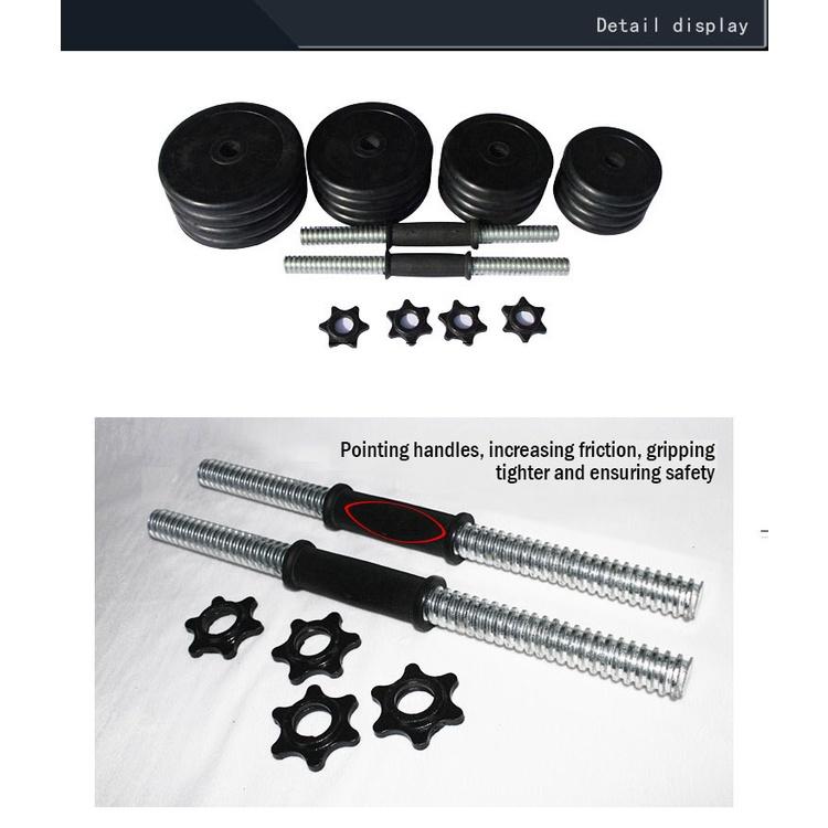 Black Cast Iron Chrome Dumbbell Set for Bodybuilding