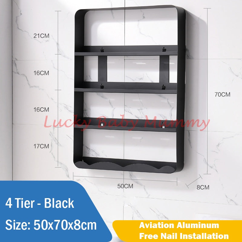 Nail Free Bathroom Rack