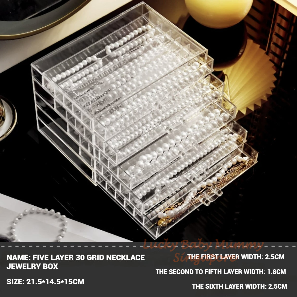 Jewelry Storage Box / Transparent Bracelet Storage Box / Earring Necklaces Jewelry Drawer / Dustproof