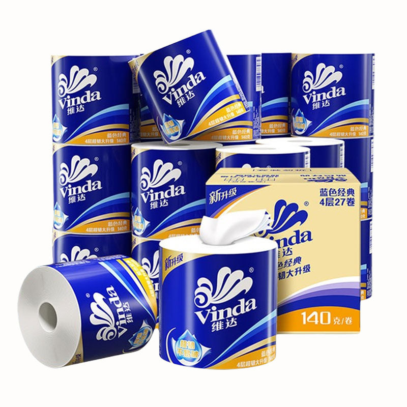Vinda 4Ply Ultra Strong Toilet Paper Roll 140g 27 Rolls/box