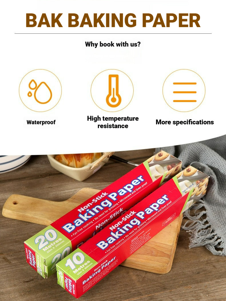【5/10/20M】Non-Stick Baking Paper Roll