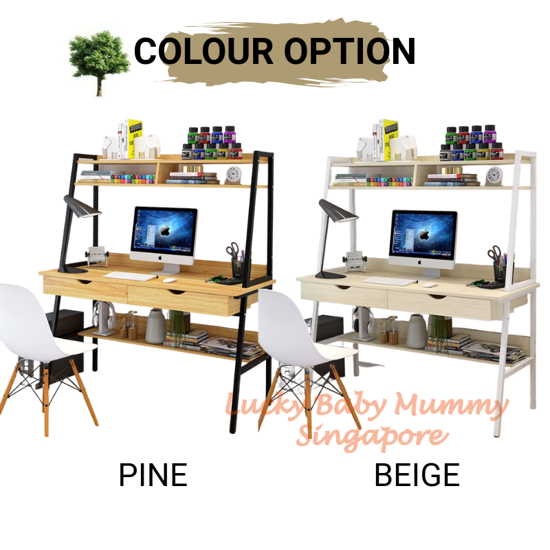 【A68】Computer Tables with Bookshelf