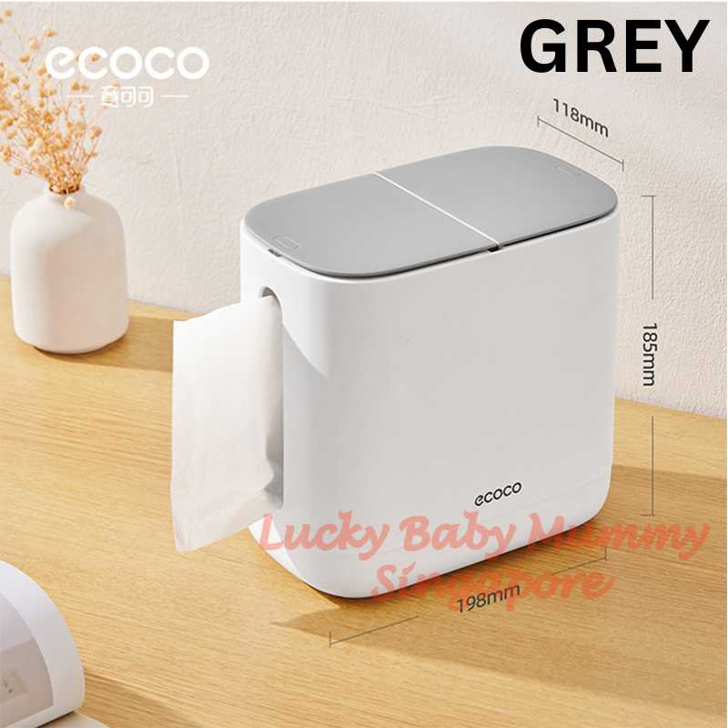 Ecoco Desktop Tissue Box with Trash Bin