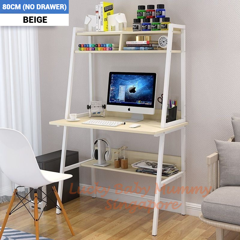 【A68】Computer Tables with Bookshelf