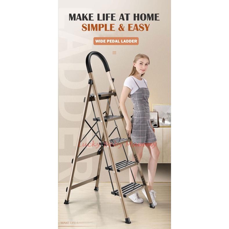 【Aluminium Alloy Ladder】Stool Step Foldable Ladder 3/4/5/6 Steps