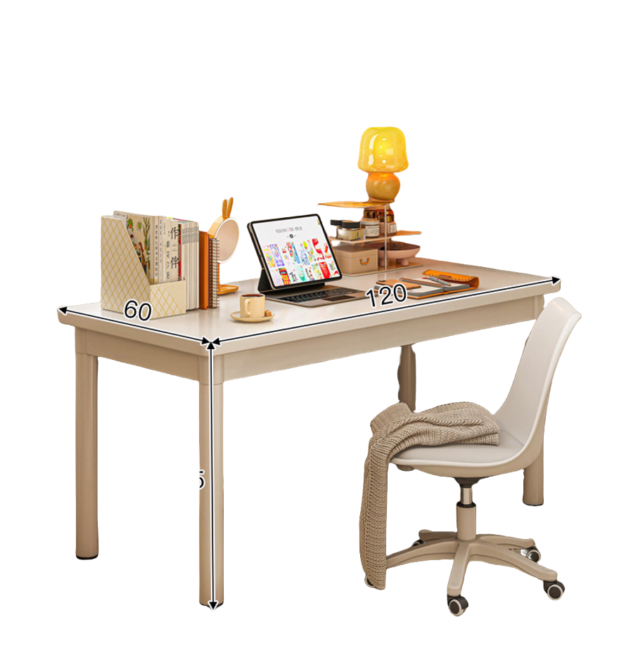 Rectangular Simple Modern Study Computer Office Household Table Writing Desk Living Room Foot Pad Adjustable