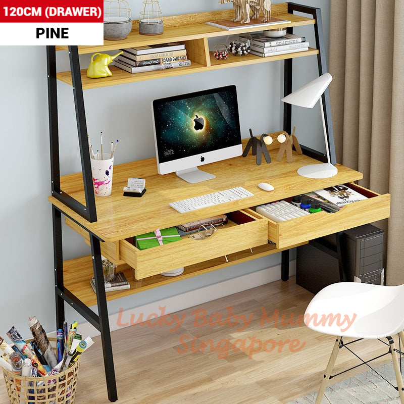 【A68】Computer Tables with Bookshelf