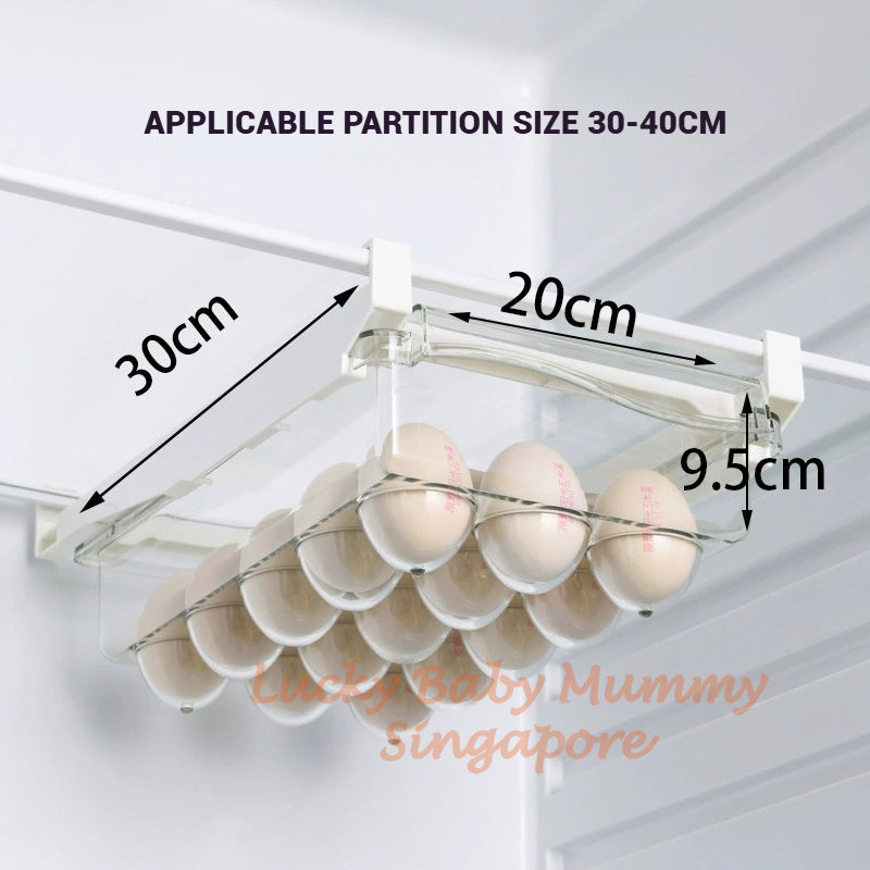 Egg Storage Box with Drawer Double Layer
