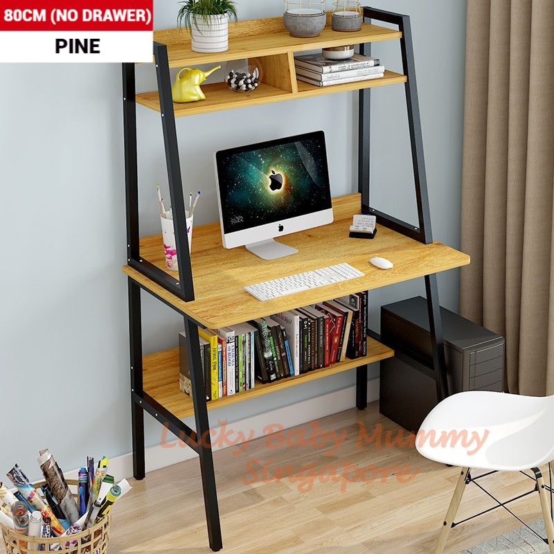 【A68】Computer Tables with Bookshelf