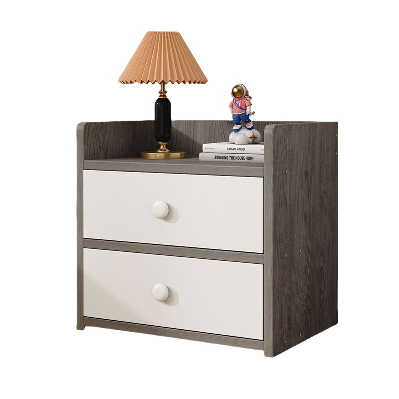 Modern Minimalist Narrow Bedside Table with Drawers