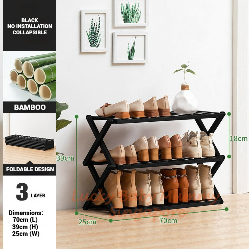 Minimalist Bamboo Shoe Rack Installation Free