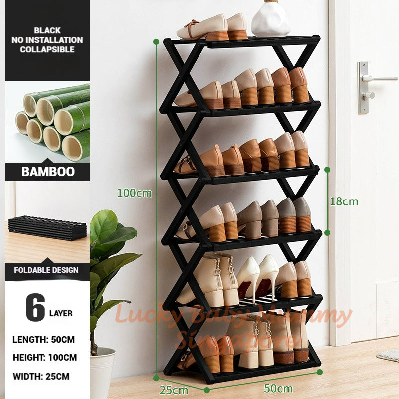 Minimalist Bamboo Shoe Rack Installation Free