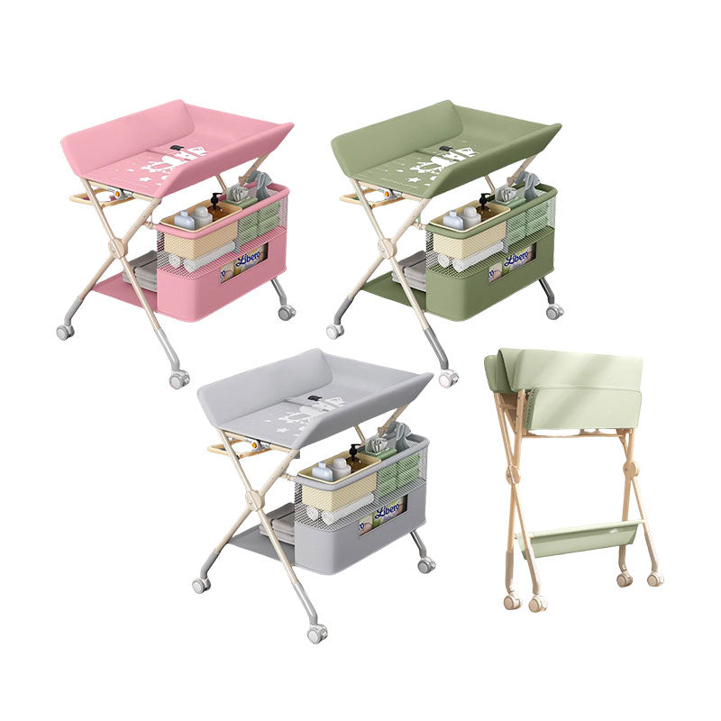 Baby Care Changing Table with Wheels