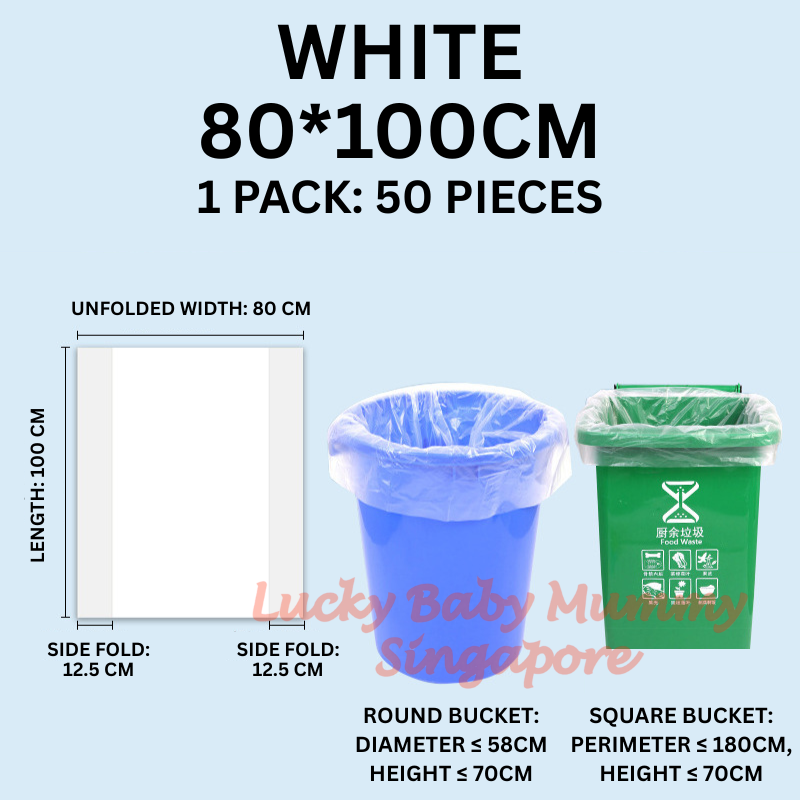 BLACK and Food Waste Large Plastic Dustbin Liners
