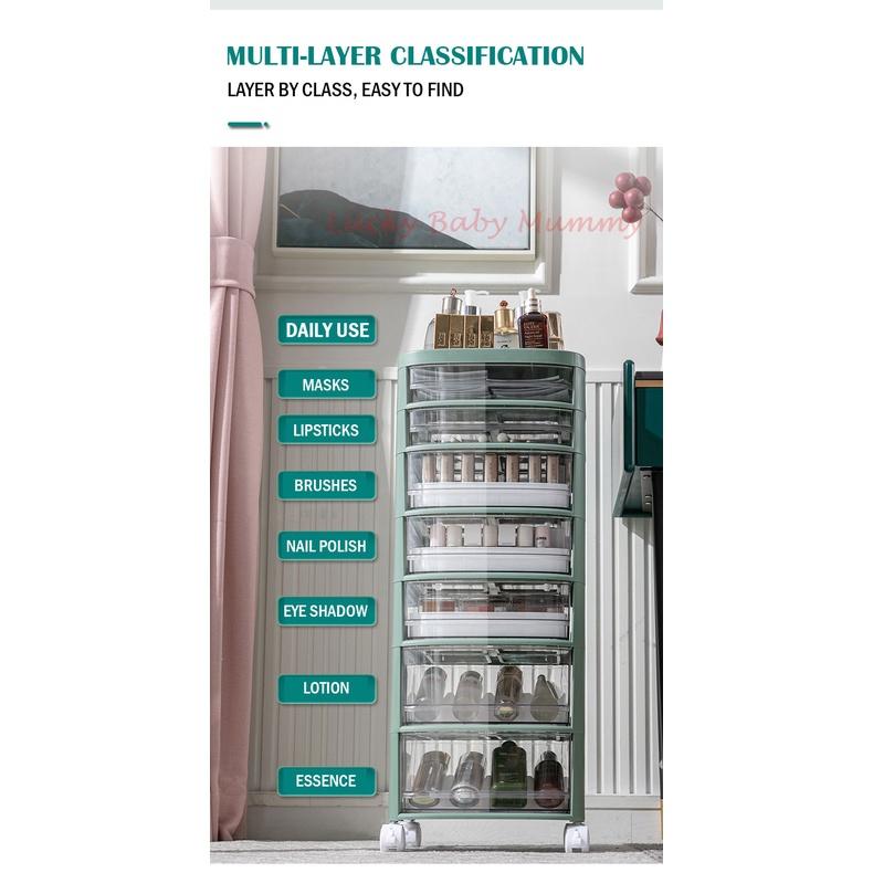 Cosmetic Storage Drawer Makeup Cabinet - 3/4/5/6/7 Tier / Storage / Organizer / Box / Plastic Storage Box