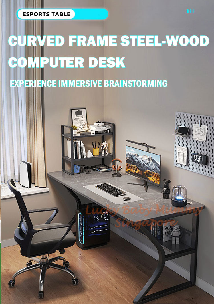 Curved Frame E-sport Style Computer Table