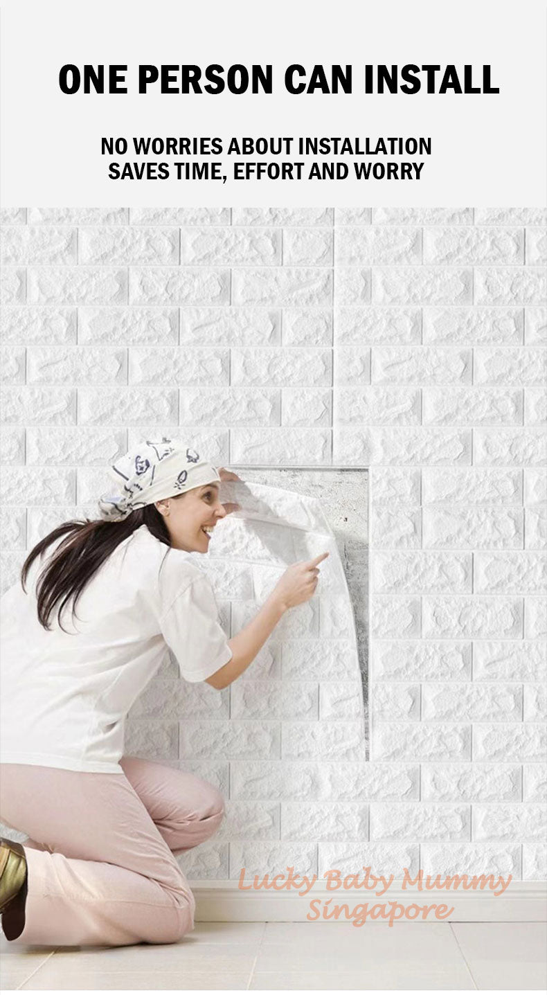 3D Brick Wall Sticker