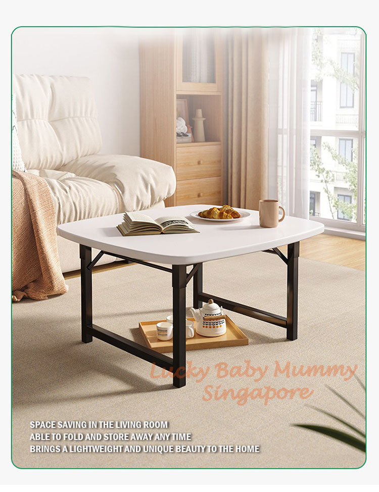 Foldable Steel Wood Coffee Table