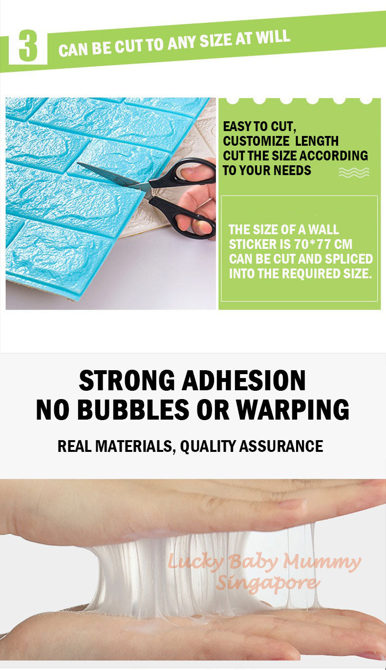 3D Brick Wall Sticker