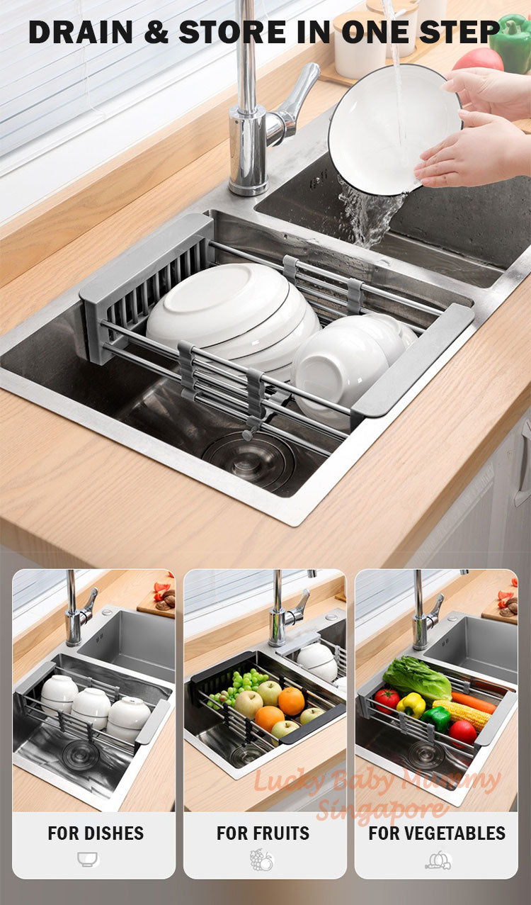Stainless Steel Extendable Dish Drainer