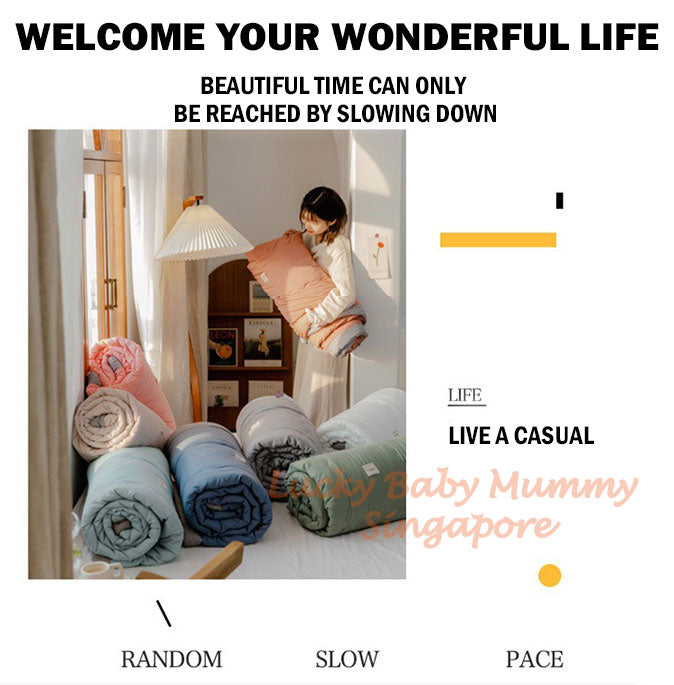 Japanese Style Summer Quilt Blanket Light Weight Cotton