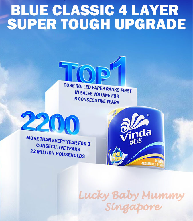 Vinda 4Ply Ultra Strong Toilet Paper Roll 140g 27 Rolls/box